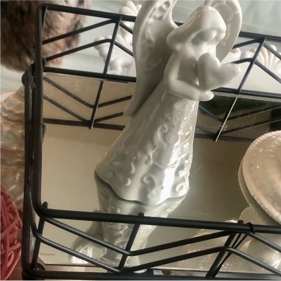 NEW! Black Metal Vanity Footed Mirrored Tray - Picture 3 of 6